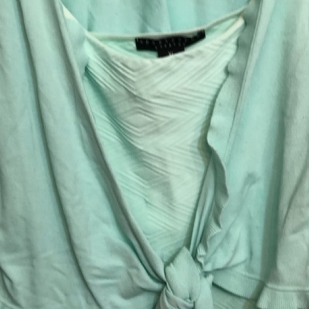 Apostrophe size XL light mint green camisole & shrug set